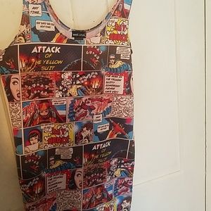 Comic Strip Bodycon Tank dress